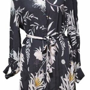 H&M Black and White Floral Dress